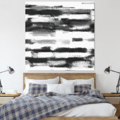 Toile Peinture Abstraite | Noir et blanc (Insitu(Chambre))
