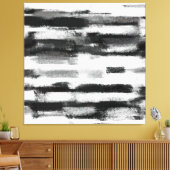 Toile Peinture Abstraite | Noir et blanc (Insitu(Salon))