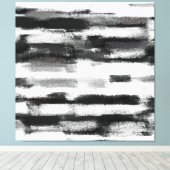 Toile Peinture Abstraite | Noir et blanc (Insitu (Plancher de Bois))