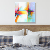 Toile Peinture Abstraite Noire Et Blanc Art Moderne (Insitu(Chambre))