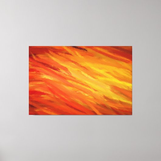 Toile Peinture Abstraite orange jaune (Recto)