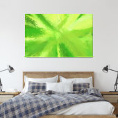 Toile Peinture Abstraite | Retro Green 21 (Insitu(Chambre))