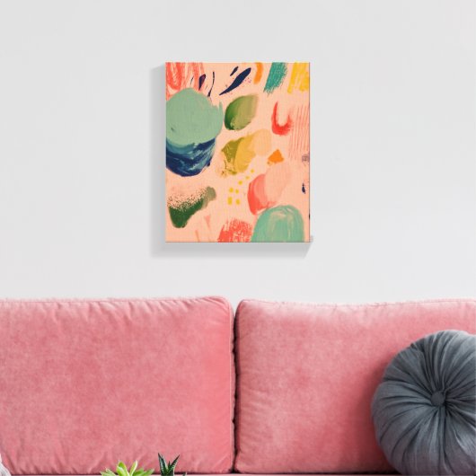 Toile Peinture Abstraite rustique colorée (Insitu(Salon))