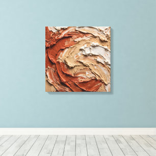 Toile Peinture Abstraite Tourbillon de Terracotta - Sabl
