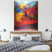 Toile Peinture Abstraite Ville Lumières (Insitu(Chambre))