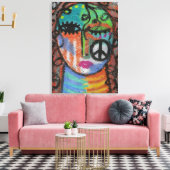 Toile Peinture acrylique Abstraite de paix sur OSB (Insitu(Salon))