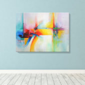 Toile Peinture acrylique Abstraite moderne (Insitu (Plancher de Bois))