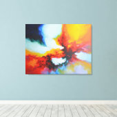 Toile Peinture acrylique Abstraite moderne par Serdar Hi (Insitu (Plancher de Bois))