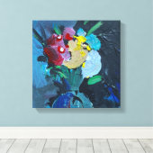 Toile Peinture acrylique, fleurs (Insitu (Plancher de Bois))
