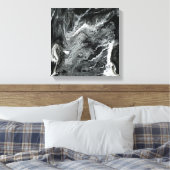 Toile Peinture acrylique noire et Marbre blanc (Insitu(Chambre))