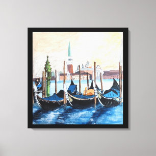 Toile Peinture acrylique originale de Gondolas par St Ma