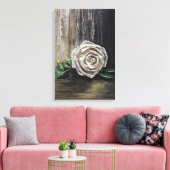 Toile Peinture acrylique Rose Blanche  (Insitu(Salon))