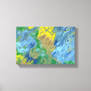 Toile Peinture acrylique "Trois monstres"