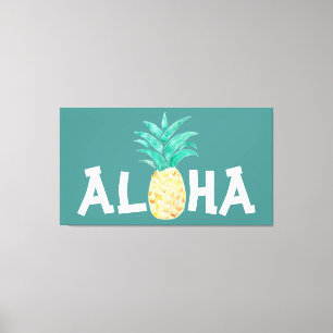 Toile Peinture Aloha Pineapple