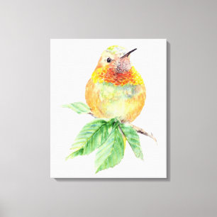 Toile Peinture aquarelle colibri mignon Art faunique