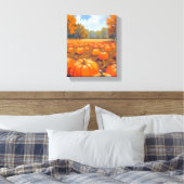 Toile Peinture aquarelle d'automne Patch de citrouille (Insitu(Chambre))