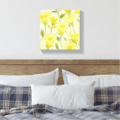 Toile Peinture aquarelle florale jaune (Insitu(Chambre))