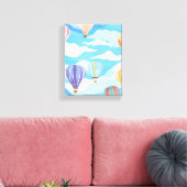 Toile Peinture aquarelle montgolfières Art (Insitu(Salon))