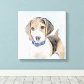 Toile Peinture beagle - Cute Original Chien Art (Insitu (Plancher de Bois))