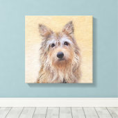 Toile Peinture Berger Picard - Joli art original chien (Insitu (Plancher de Bois))