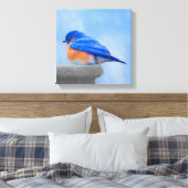Toile Peinture Bluebird - Art original pour oiseaux (Insitu(Chambre))
