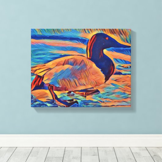 Toile Peinture Canvasback Duck (Insitu (Plancher de Bois))