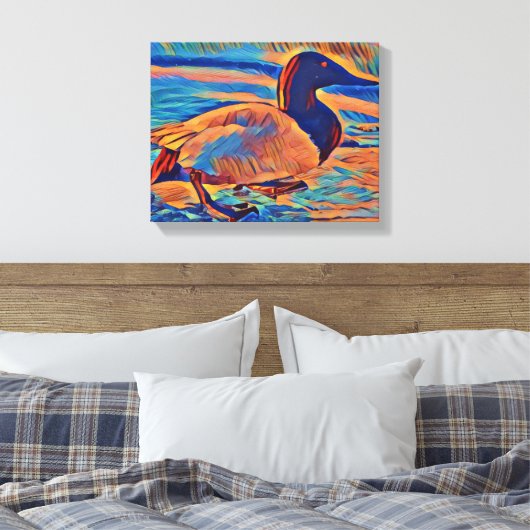 Toile Peinture Canvasback Duck (Insitu(Chambre))