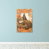 TOILE PEINTURE CHAT POUSSY (Insitu (Plancher de Bois))