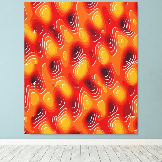 Toile Peinture cinétique de turbulence quantique (Insitu (Plancher de Bois))