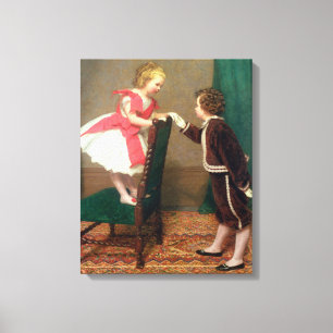 Toile Peinture classique vintage d'enfants victoriens