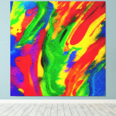 Toile Peinture colorée à la température Abstraite. (Insitu (Plancher de Bois))