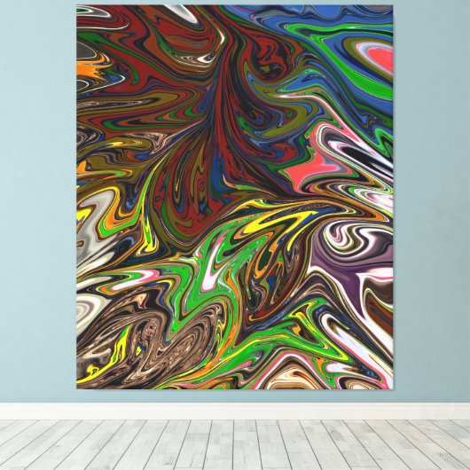 Toile Peinture colorée | Art Abstrait (Insitu (Plancher de Bois))