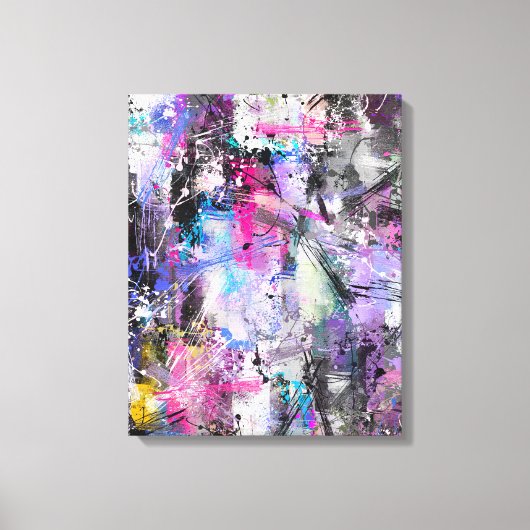 Toile Peinture colorée Grungy Abstraite (Recto)