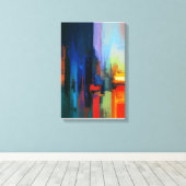 Toile Peinture colorée Mélange Art (Insitu (Plancher de Bois))