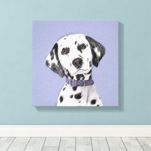 Toile Peinture Dalmatienne - Cute Original Chien Art (Insitu (Plancher de Bois))