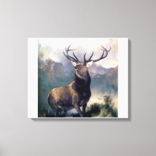 Toile Peinture d'animal sauvage de wapiti (Recto)