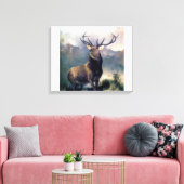 Toile Peinture d'animal sauvage de wapiti (Insitu(Salon))