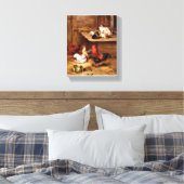 Toile Peinture d'animaux de ferme de coq de lapin (Insitu(Chambre))