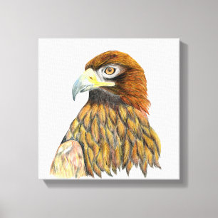 Toile Peinture d'aquarelle d'Aigle d'or