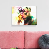 Toile Peinture d'aquarelle personnalisée pour Bulldog (Insitu(Salon))