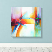 Toile Peinture d'art Abstrait élégant sépia acrylique (Insitu (Plancher de Bois))