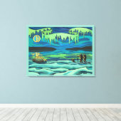 Toile Peinture d'art autochtone Imprimer Inuit Love Canv (Insitu (Plancher de Bois))