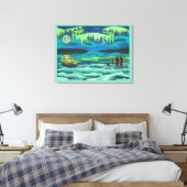 Toile Peinture d'art autochtone Imprimer Inuit Love Canv (Insitu(Chambre))