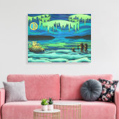 Toile Peinture d'art autochtone Imprimer Inuit Love Canv (Insitu(Salon))