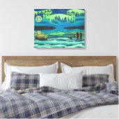 Toile Peinture d'art autochtone Imprimer Inuit Love Canv (Insitu(Chambre))