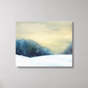 Toile Peinture d'art de crépuscule d'hiver
