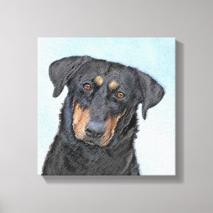 Toile Peinture de Beauceron - Cute Original Chien Art