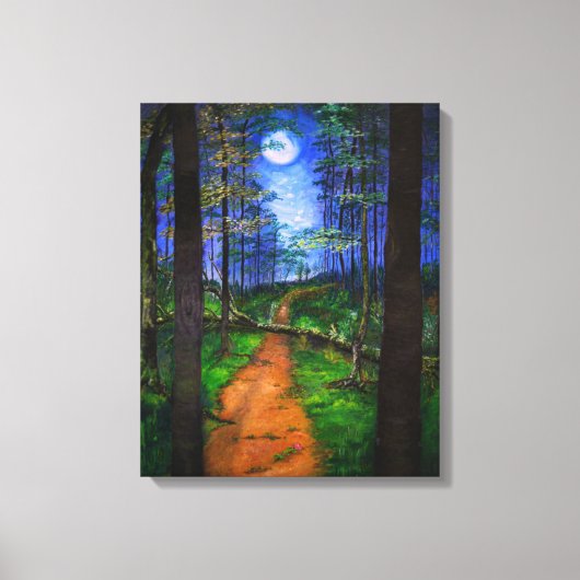 Toile Peinture de bois - Abandon Lune (Recto)