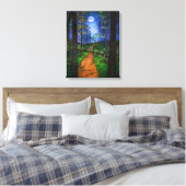 Toile Peinture de bois - Abandon Lune (Insitu(Chambre))