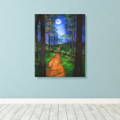 Toile Peinture de bois - Abandon Lune (Insitu (Plancher de Bois))